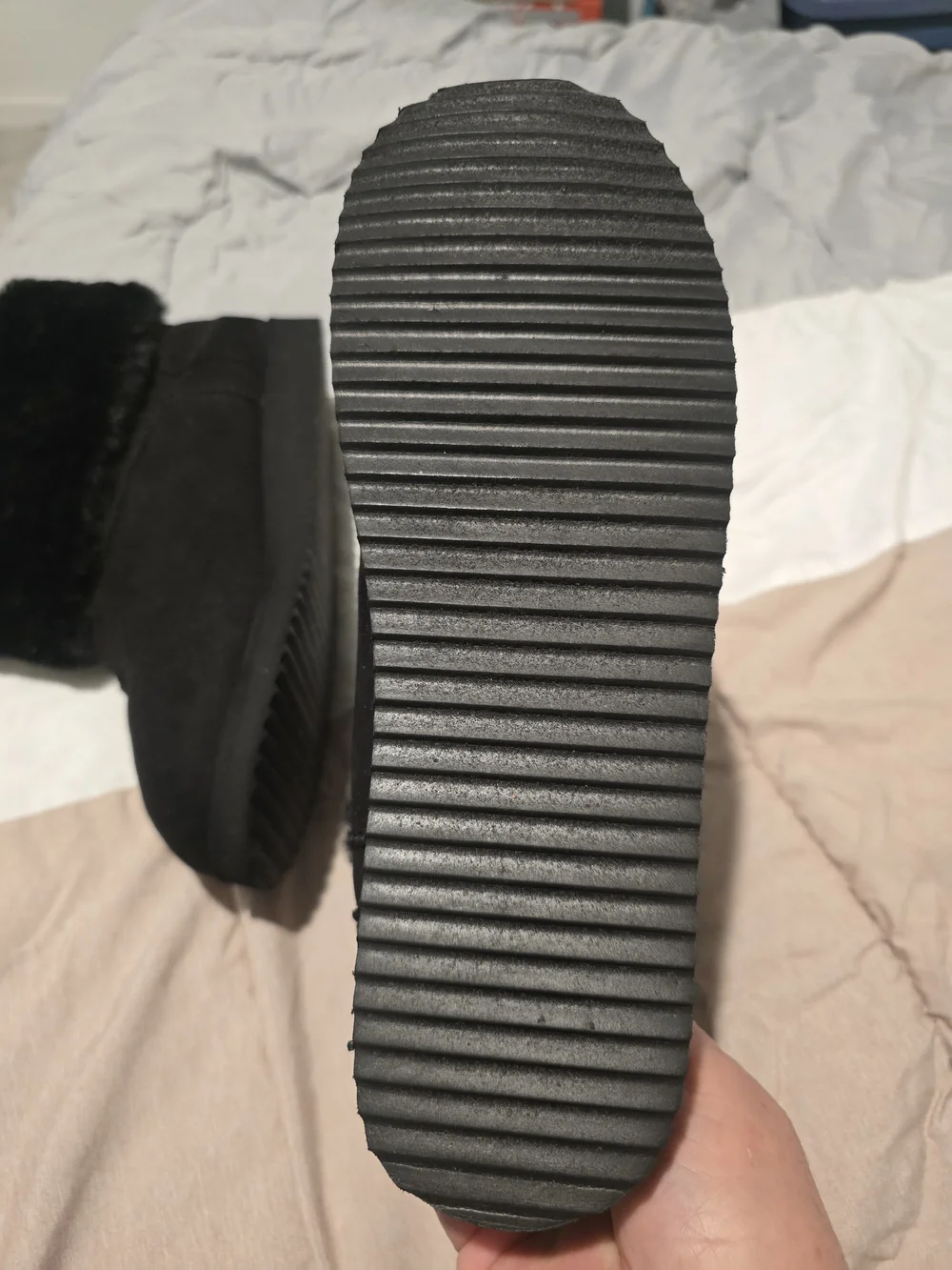 Women's Black Faux Fur Winter Boots